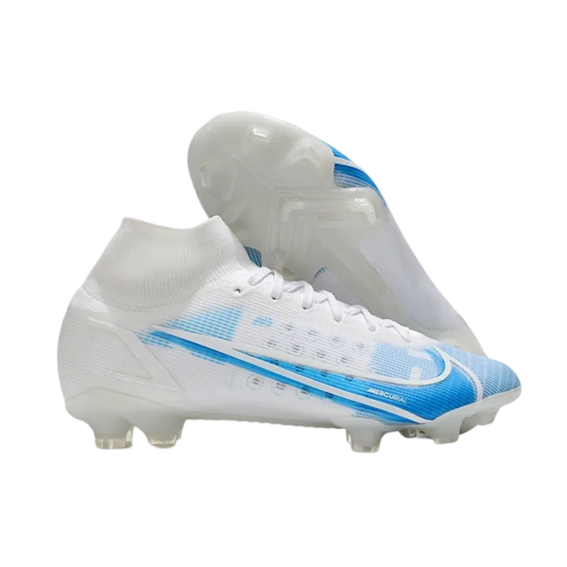 Nike Mercurial Superfly 8 Elite FG White Bleu - Goatkits Boots