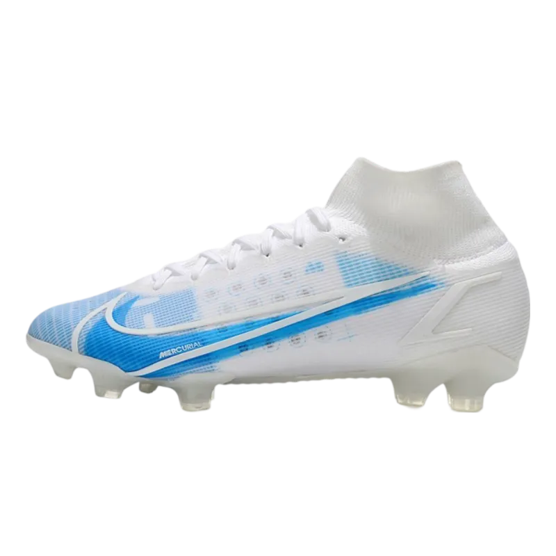 Nike Mercurial Superfly 8 Elite FG White Bleu - Goatkits Boots