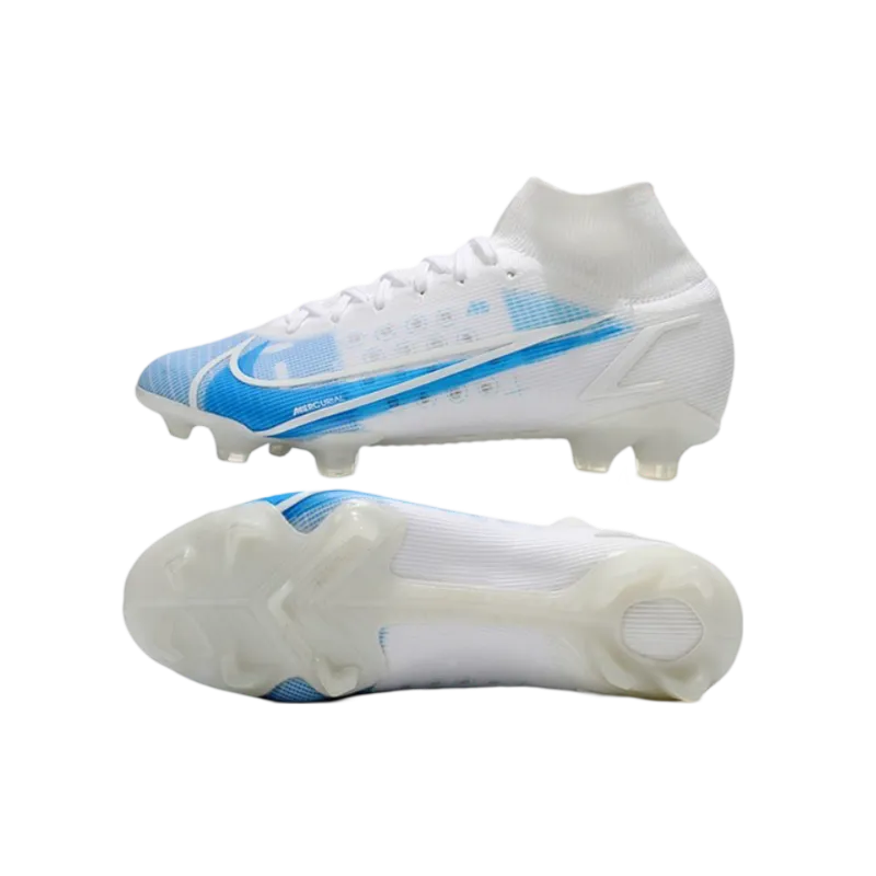 Nike Mercurial Superfly 8 Elite FG White Bleu - Goatkits Boots