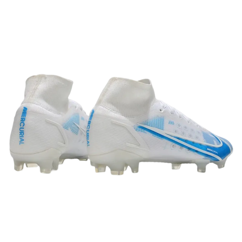 Nike Mercurial Superfly 8 Elite FG White Bleu - Goatkits Boots