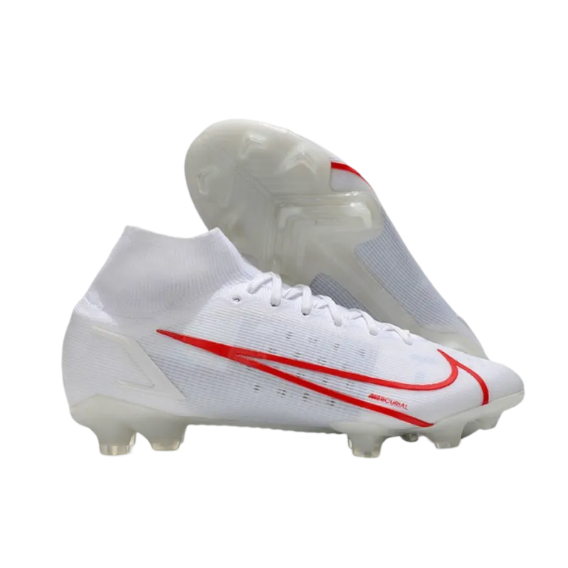 Nike Mercurial Superfly 8 Elite FG White Red - Goatkits Boots