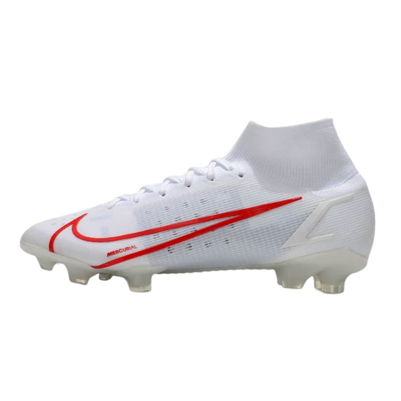 Nike Mercurial Superfly 8 Elite FG White Red - Goatkits Boots