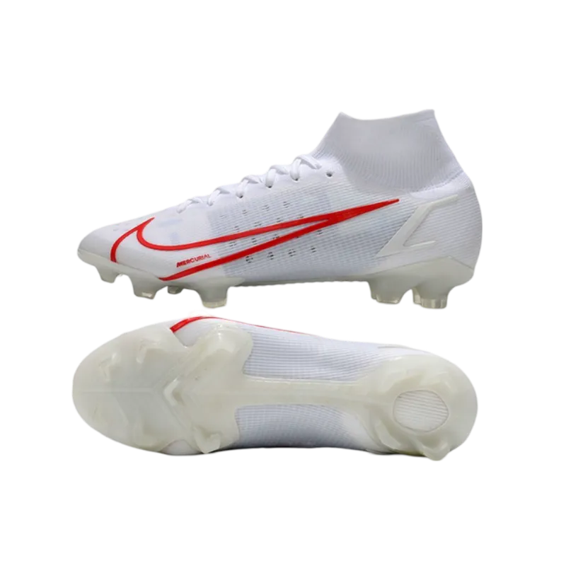 Nike Mercurial Superfly 8 Elite FG White Red - Goatkits Boots