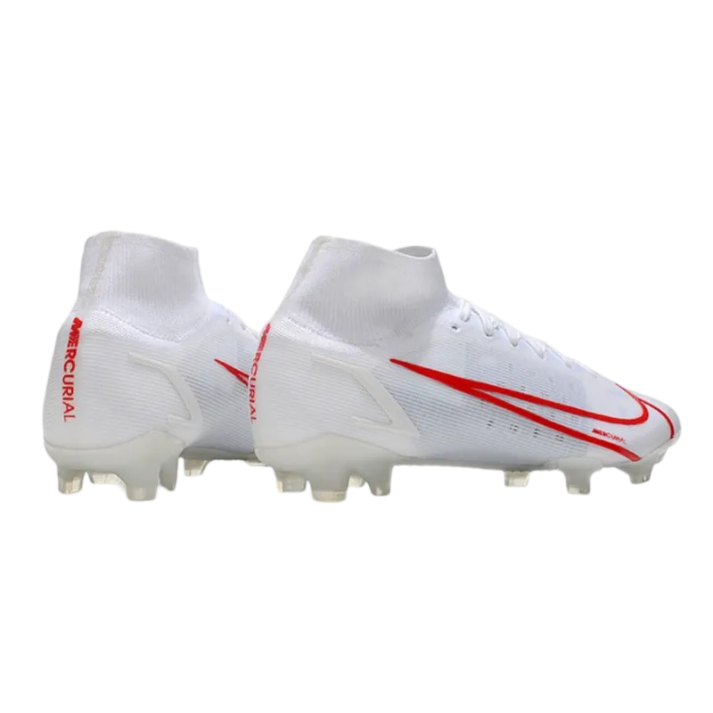 Nike Mercurial Superfly 8 Elite FG White Red - Goatkits Boots