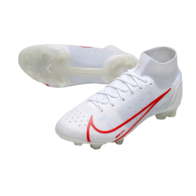 Nike Mercurial Superfly 8 Elite FG White Red - Goatkits Boots