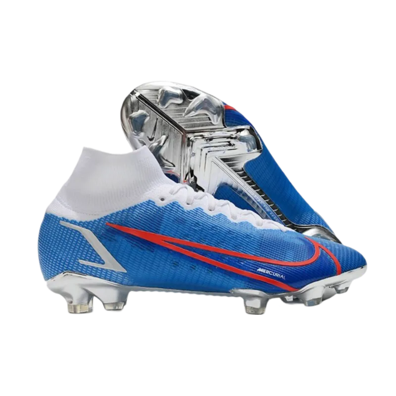 Nike Mercurial Superfly 8 Elite FG Bleu Red White - Goatkits Boots