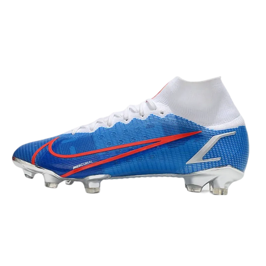 Nike Mercurial Superfly 8 Elite FG Bleu Red White - Goatkits Boots