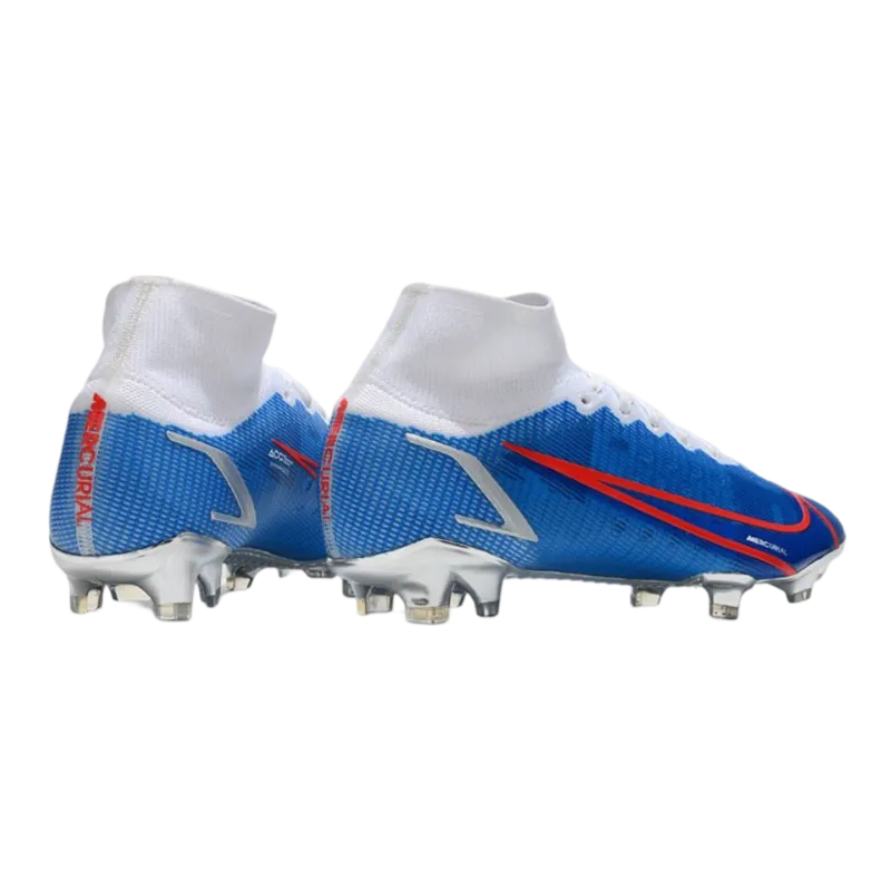 Nike Mercurial Superfly 8 Elite FG Bleu Red White - Goatkits Boots