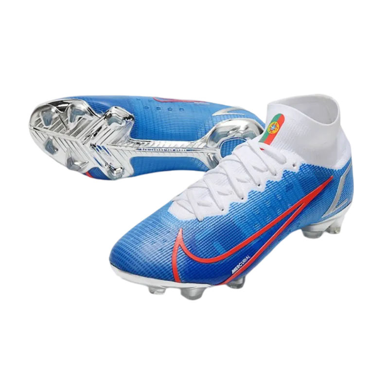 Nike Mercurial Superfly 8 Elite FG Bleu Red White - Goatkits Boots