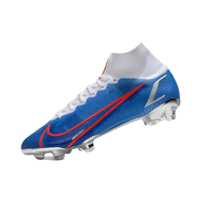 Nike Mercurial Superfly 8 Elite FG Bleu Red White - Goatkits Boots