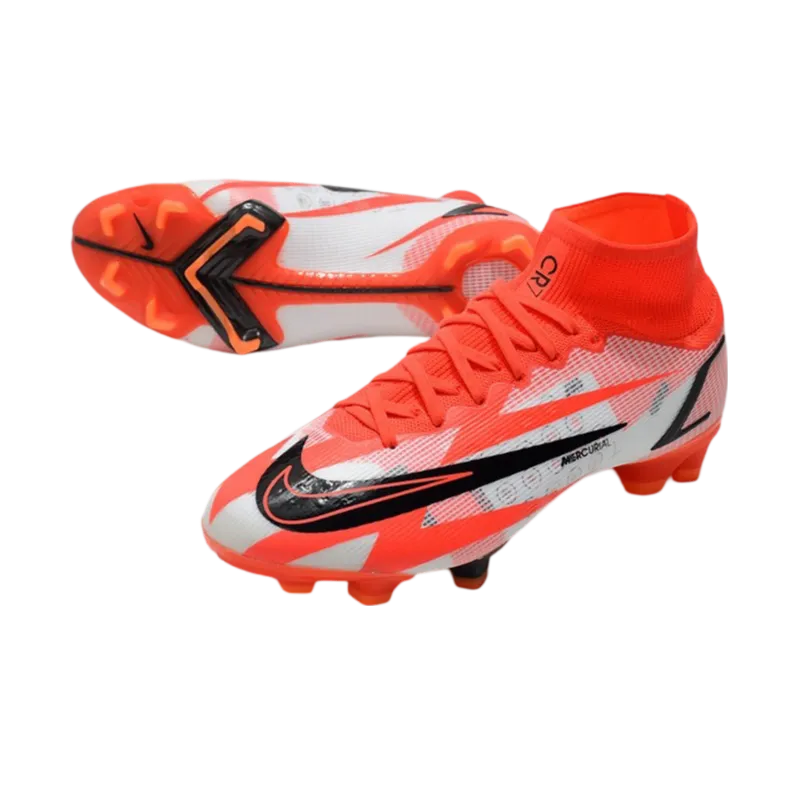 Nike Mercurial Superfly 8 Elite CR7 FG Red Chili Black Phantom Orange Total - Goatkits Boots