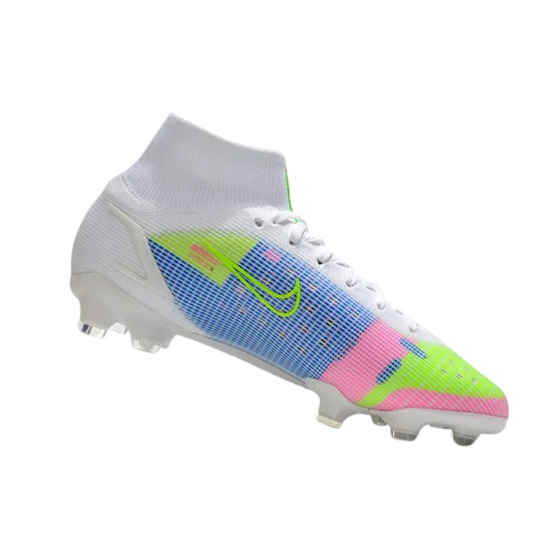 Nike Mercurial Superfly 8 Elite DF FG White Bleu Green - Goatkits Boots