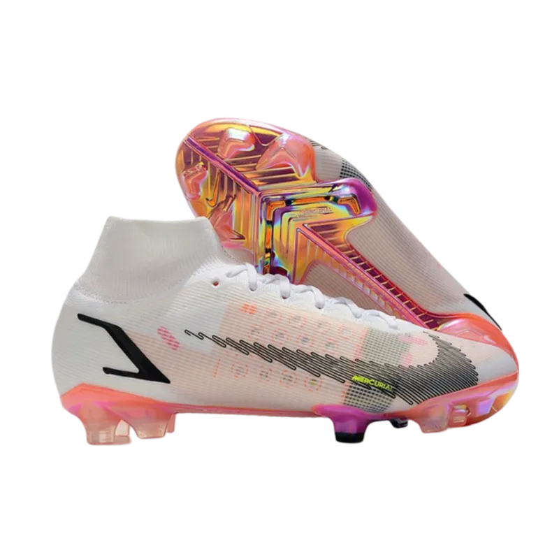 Nike Mercurial Superfly 8 Elite DF FG White Black Carmine Pink - Goatkits Boots