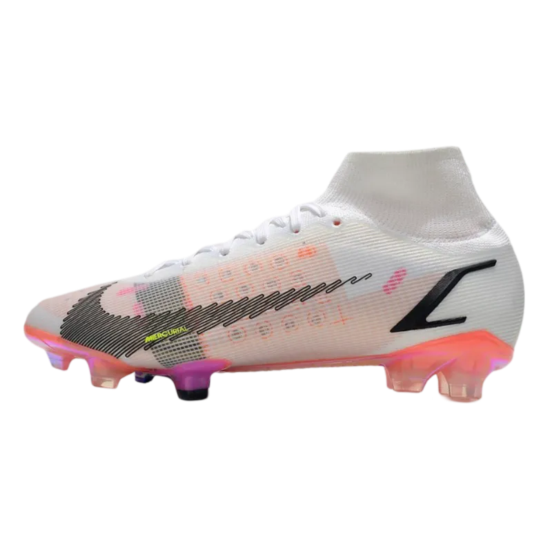 Nike Mercurial Superfly 8 Elite DF FG White Black Carmine Pink - Goatkits Boots