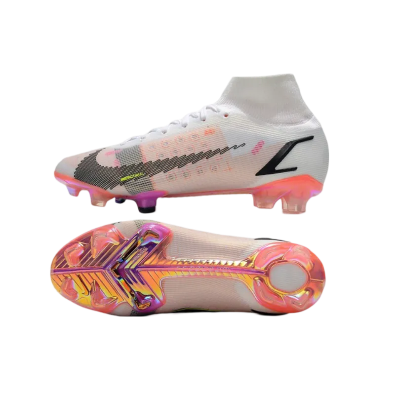 Nike Mercurial Superfly 8 Elite DF FG White Black Carmine Pink - Goatkits Boots