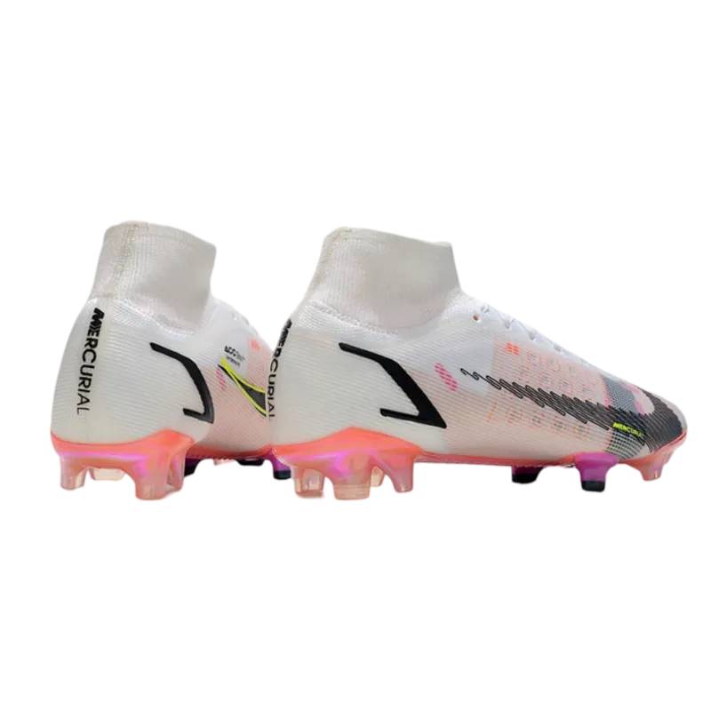 Nike Mercurial Superfly 8 Elite DF FG White Black Carmine Pink - Goatkits Boots