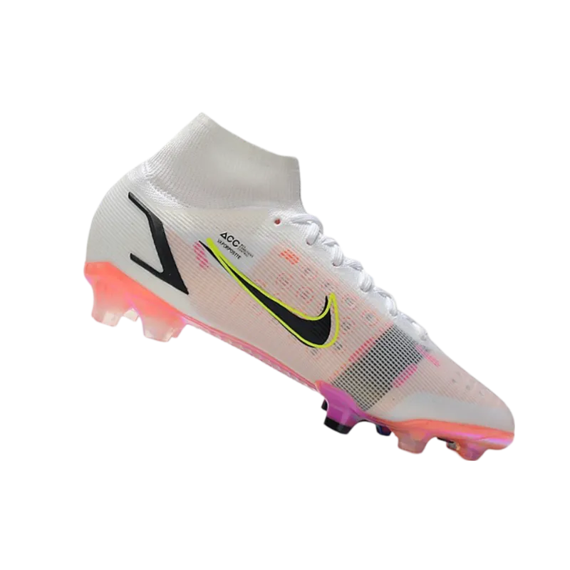 Nike Mercurial Superfly 8 Elite DF FG White Black Carmine Pink - Goatkits Boots