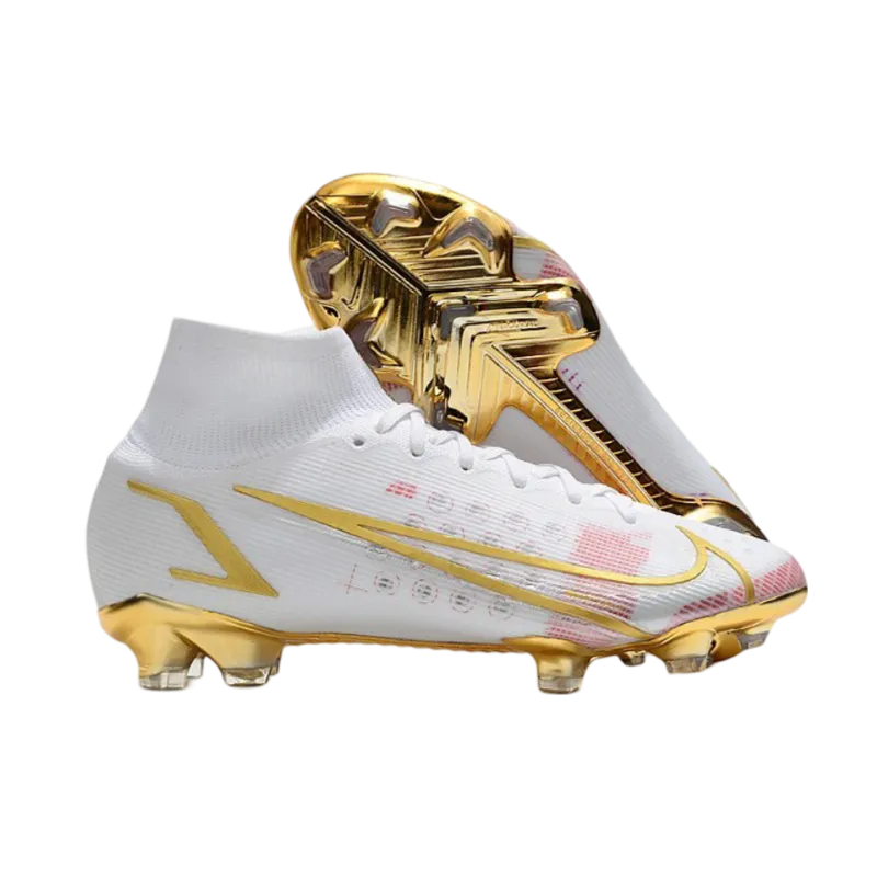 Nike Mercurial Superfly 8 Elite DF FG White Pink Gold - Goatkits Boots