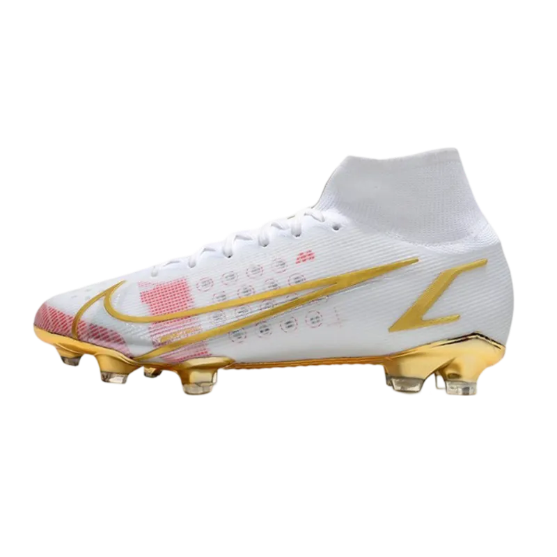 Nike Mercurial Superfly 8 Elite DF FG White Pink Gold - Goatkits Boots