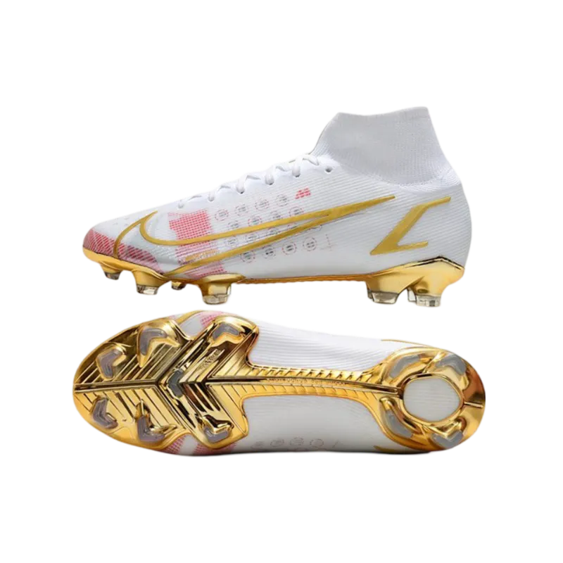 Nike Mercurial Superfly 8 Elite DF FG White Pink Gold - Goatkits Boots