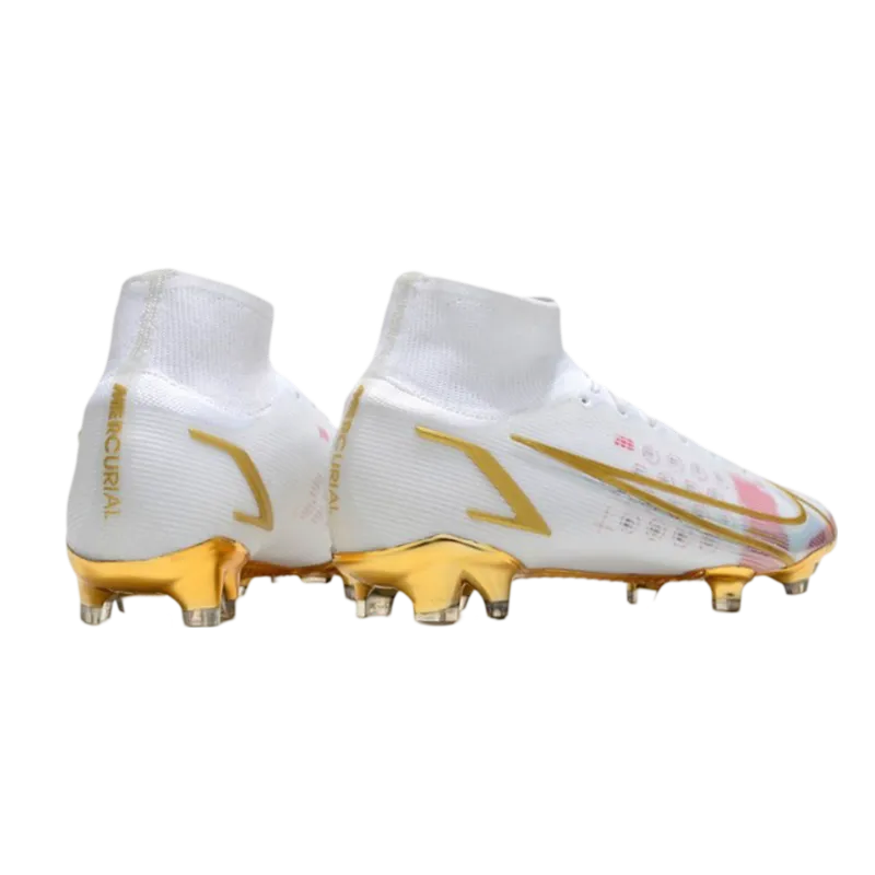 Nike Mercurial Superfly 8 Elite DF FG White Pink Gold - Goatkits Boots