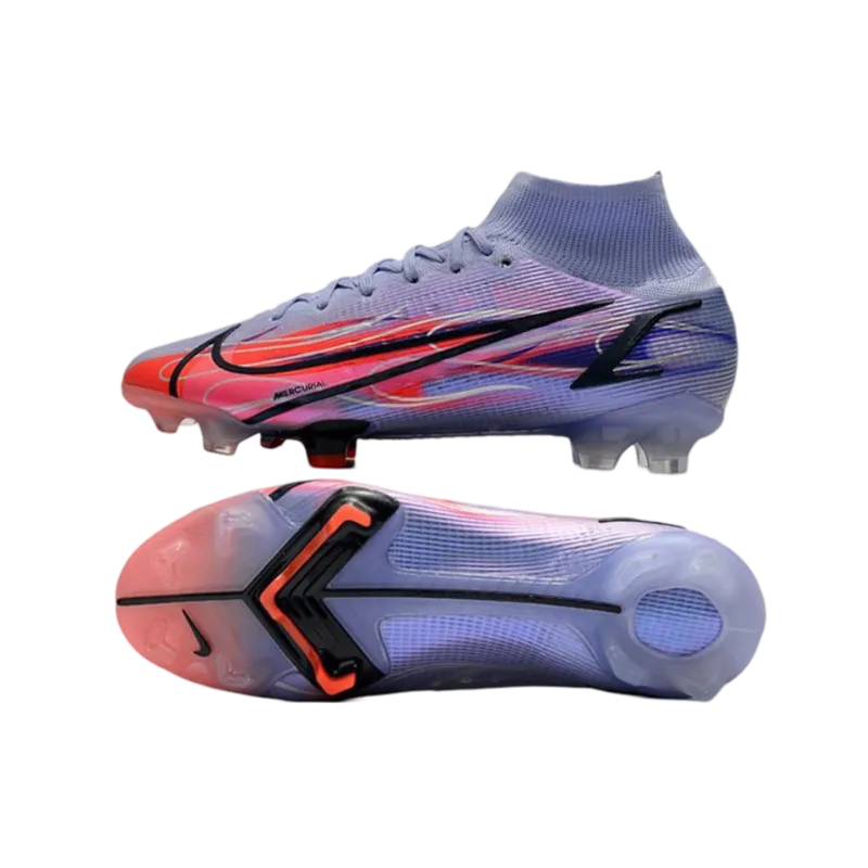 Nike Mercurial Superfly 8 Elite DF FG Mbappé Light Thistle Metallic Silver - Goatkits Boots