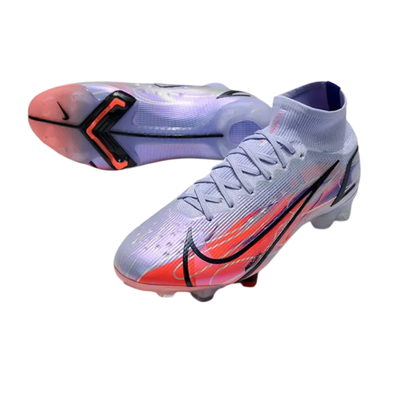 Nike Mercurial Superfly 8 Elite DF FG Mbappé Light Thistle Metallic Silver - Goatkits Boots