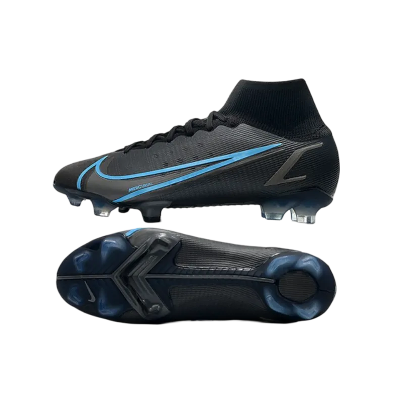 Nike Mercurial Superfly 8 Elite DF FG Black Steel Grey - Goatkits Boots