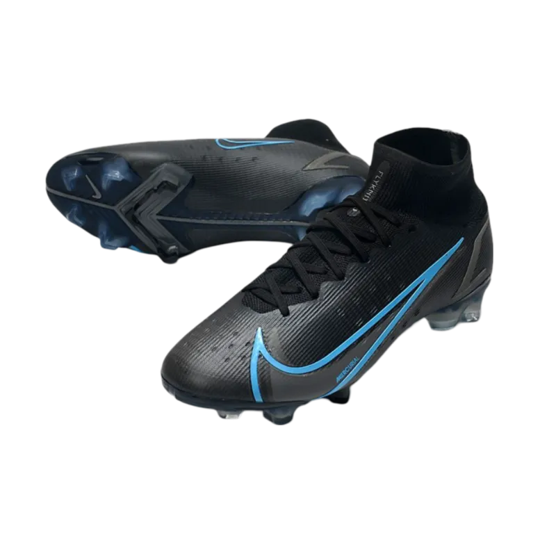 Nike Mercurial Superfly 8 Elite DF FG Black Steel Grey - Goatkits Boots