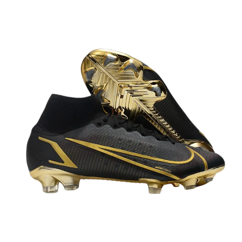 Nike Mercurial Superfly 8 Elite DF FG Black Gold - Goatkits Boots