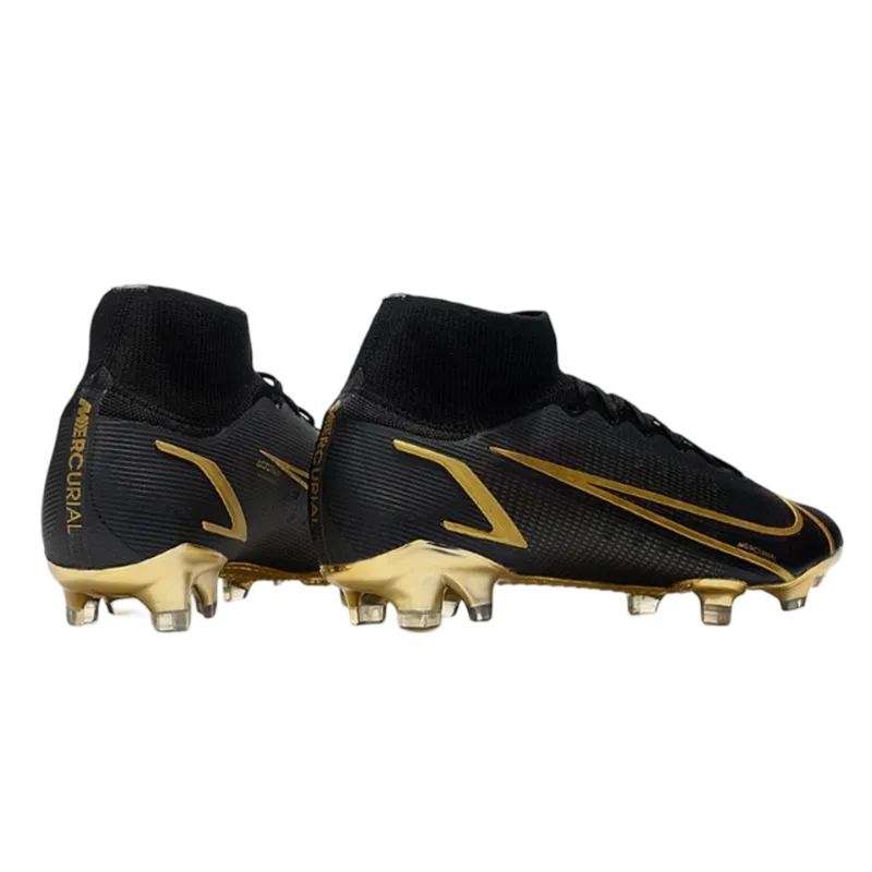 Nike Mercurial Superfly 8 Elite DF FG Black Gold - Goatkits Boots