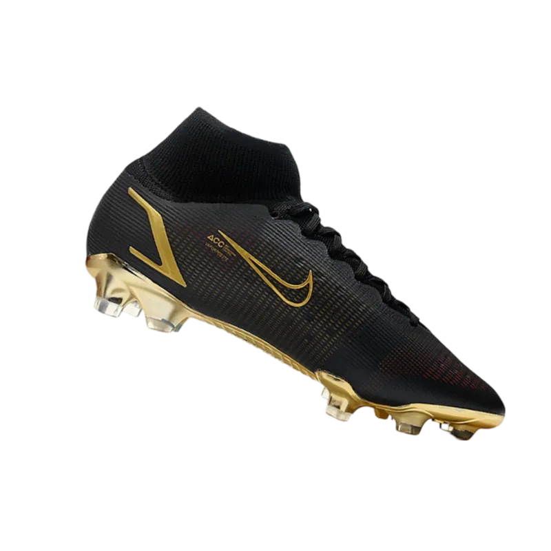 Nike Mercurial Superfly 8 Elite DF FG Black Gold - Goatkits Boots