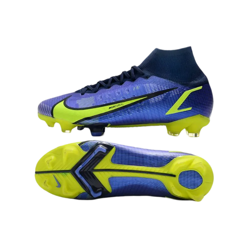 Nike Mercurial Superfly 8 Elite DF FG Sapphire Volt Blue - Goatkits Boots