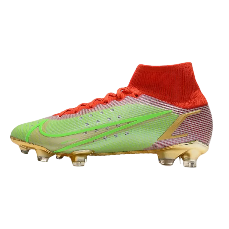 Nike Mercurial Superfly 8 Elite DF FG Green Red Gold - Goatkits Boots