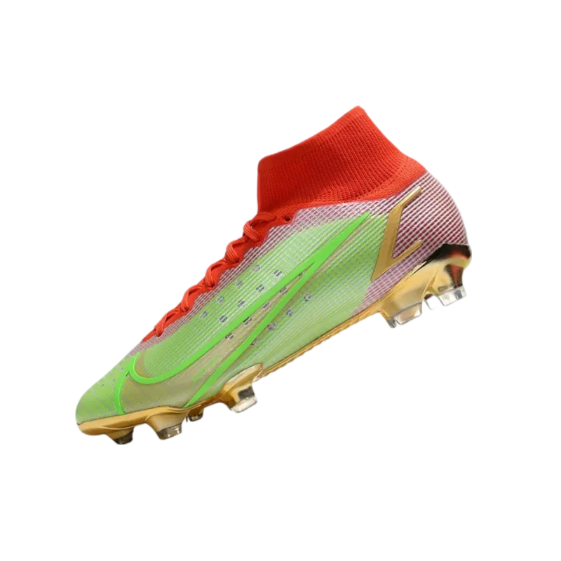 Nike Mercurial Superfly 8 Elite DF FG Green Red Gold - Goatkits Boots