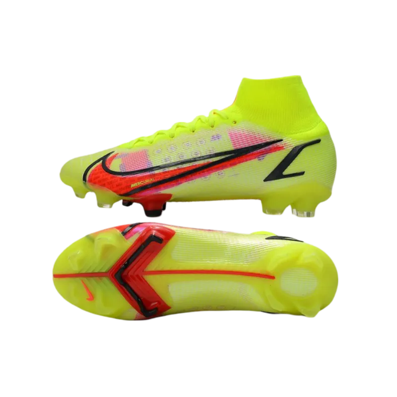 Nike Mercurial Superfly 8 Elite DF FG Volt Carmine Black - Goatkits Boots