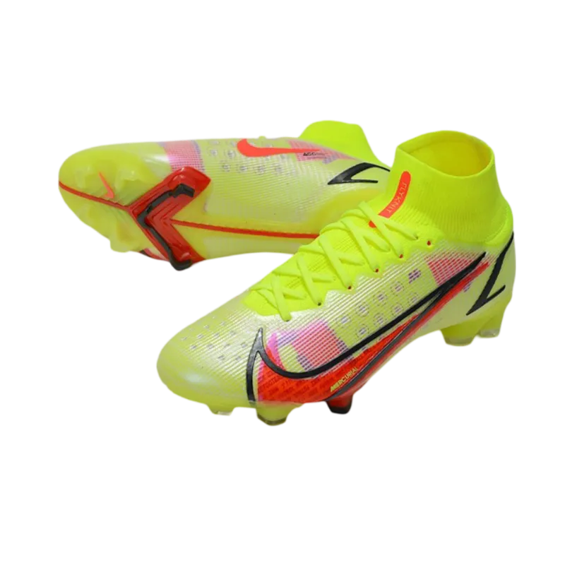 Nike Mercurial Superfly 8 Elite DF FG Volt Carmine Black - Goatkits Boots