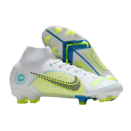 Nike Mercurial Superfly 8 Elite FG White Yellow Bleu - Goatkits Boots