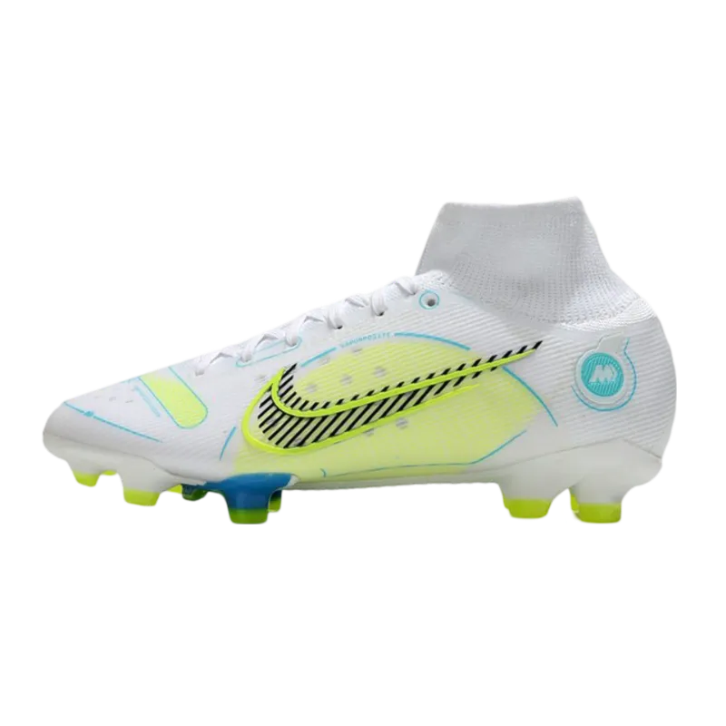 Nike Mercurial Superfly 8 Elite FG White Yellow Bleu - Goatkits Boots