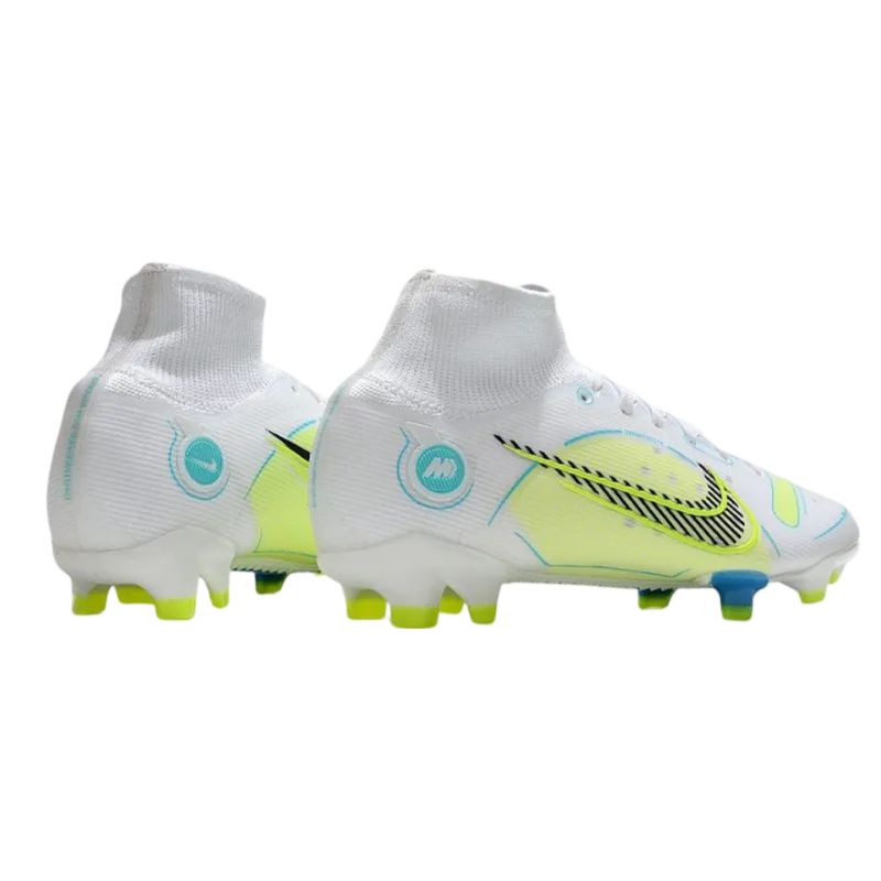 Nike Mercurial Superfly 8 Elite FG White Yellow Bleu - Goatkits Boots