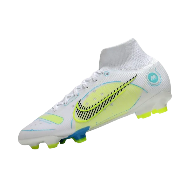 Nike Mercurial Superfly 8 Elite FG White Yellow Bleu - Goatkits Boots