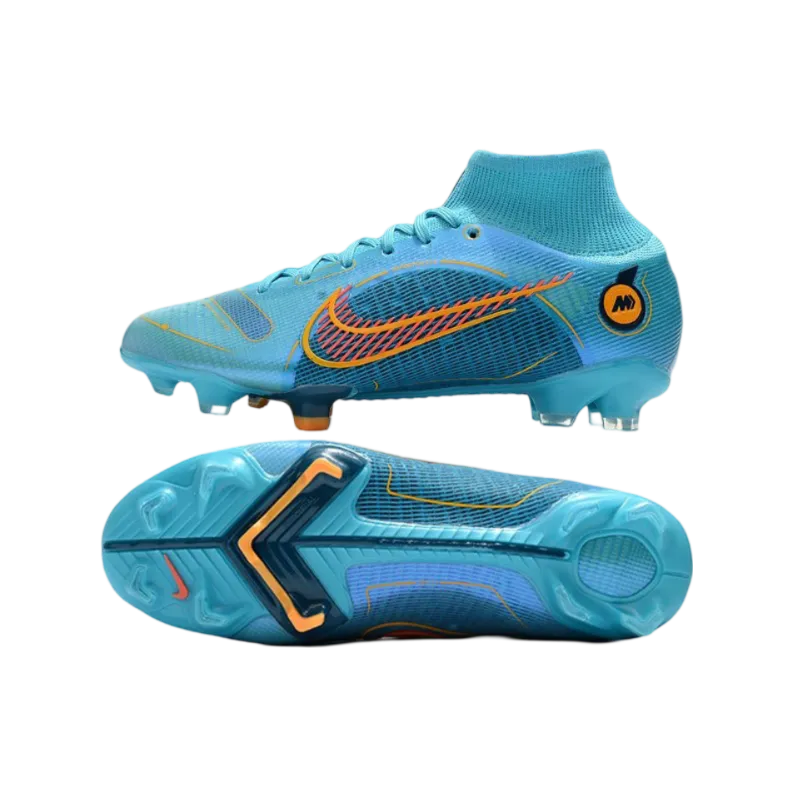 Nike Mercurial Superfly 8 Elite FG New Blue Chlorine Orange Laser Marina - Goatkits Boots