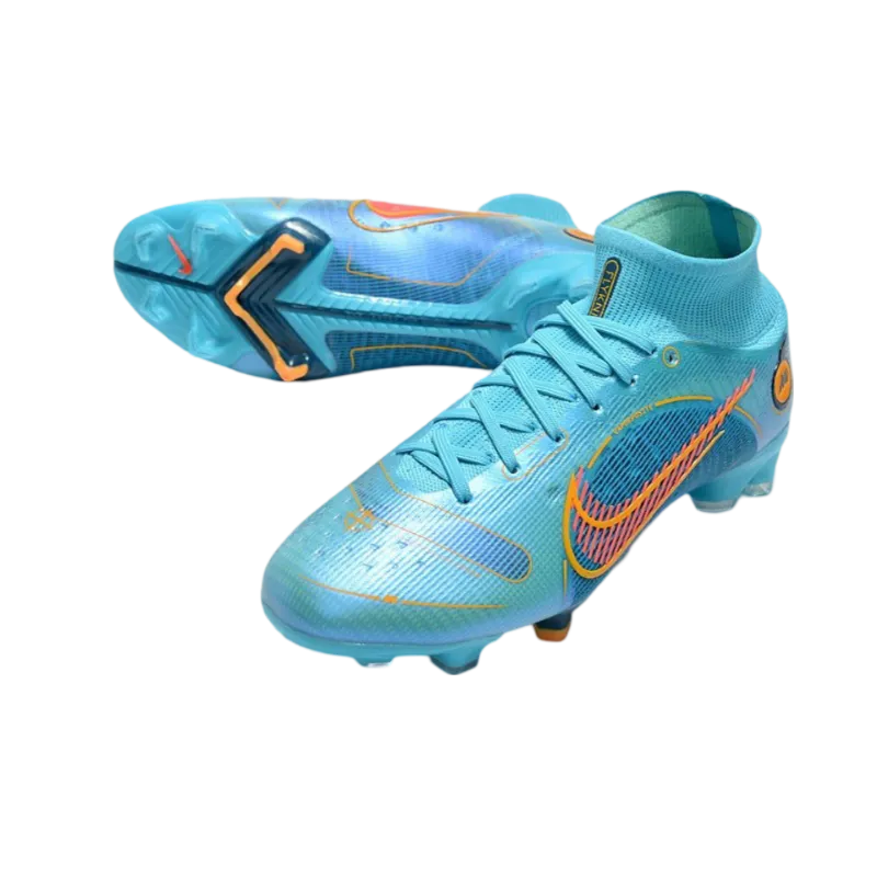 Nike Mercurial Superfly 8 Elite FG New Blue Chlorine Orange Laser Marina - Goatkits Boots