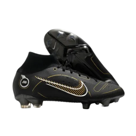 Nike Mercurial Superfly 8 Elite FG New Black Gold Metallic Silver Metallic - Goatkits Boots