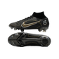 Nike Mercurial Superfly 8 Elite FG New Black Gold Metallic Silver Metallic - Goatkits Boots