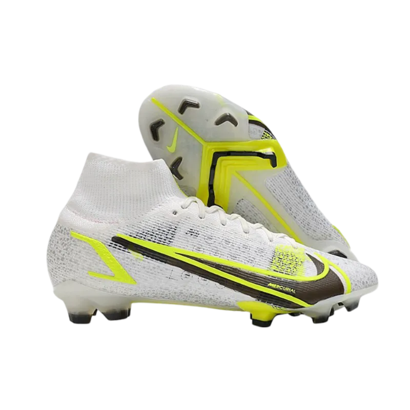 Nike Mercurial Superfly 8 Elite FG Silver Safari White Black Yellow Fluo - Goatkits Boots