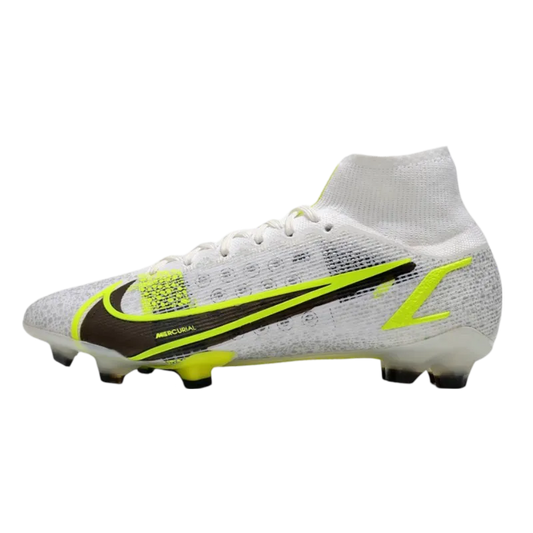 Nike Mercurial Superfly 8 Elite FG Silver Safari White Black Yellow Fluo - Goatkits Boots