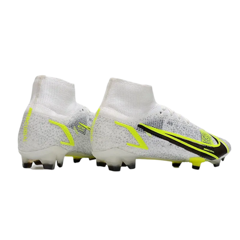 Nike Mercurial Superfly 8 Elite FG Silver Safari White Black Yellow Fluo - Goatkits Boots