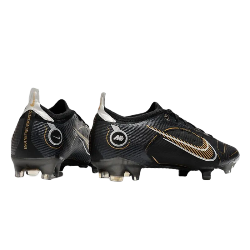 Nike Mercurial Vapor 14 Elite FG Black Metallic Gold Metallic Silver - Goatkits Boots