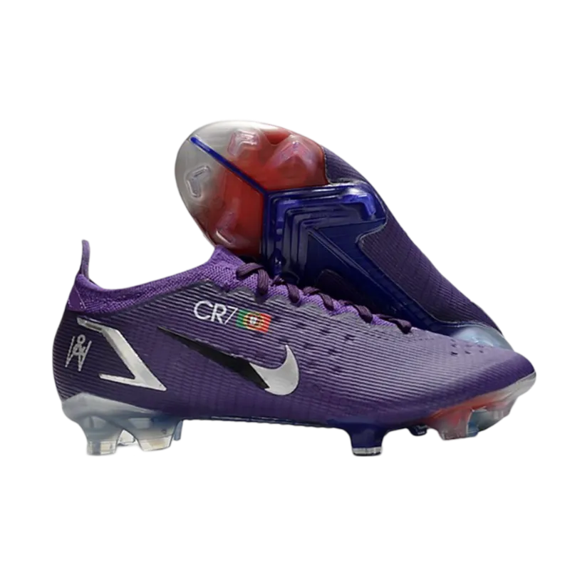 Nike Mercurial Vapor 14 Elite FG Ronaldo CR7 Purple Silver - Goatkits Boots